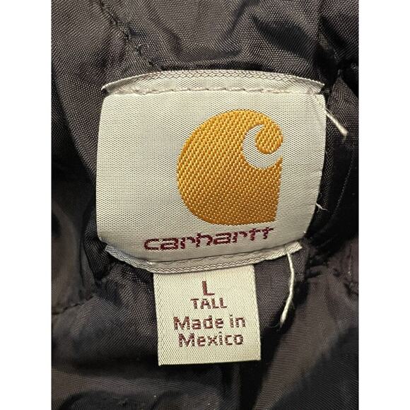 Large Tall Carhartt Arctic C003 Quilt Lined Blue Duck Jacket Chore Zipper Heavy - Picture 3 of 13